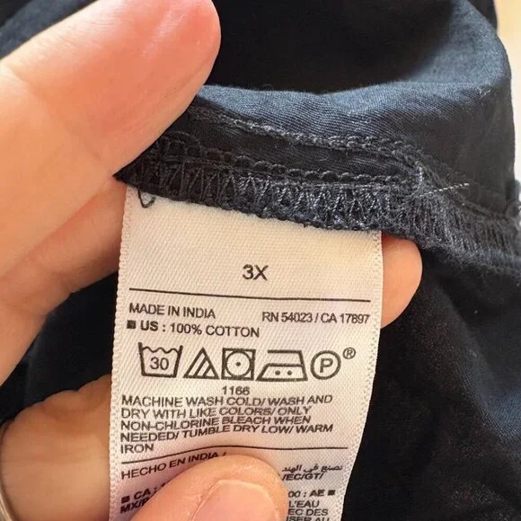 NWT Old Navy Mini Shirt Dress Black 100% Cotton - Picture 9 of 11